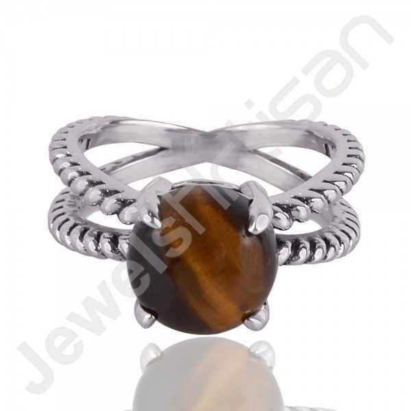 Stunning 925 Sterling Silver discount Tiger Eye Citrine Ring