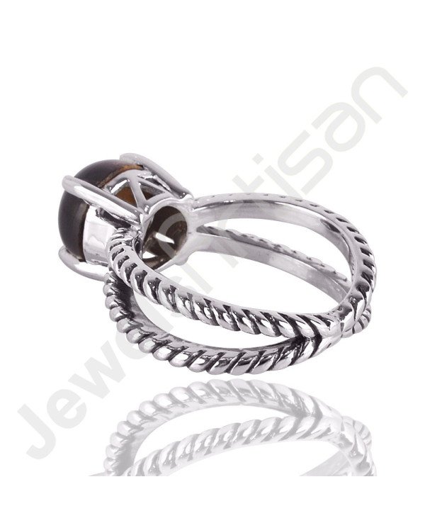 Stunning 925 Solid Sterling Silver Tiger Eye Gemstone Ring