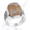 Sterling Silver Ring with Rutilated Quartz Gemstone Ring