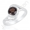 Smoky Quartz 925 Solid Sterling Silver Ring for Women