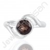 Smoky Quartz 925 Solid Sterling Silver Ring for Women