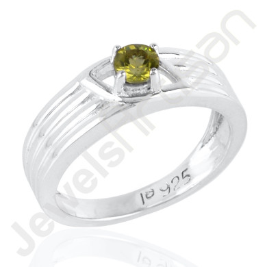 Peridot Ring 925 Solid Sterling Silver Ring Engagement Gemstone Ring