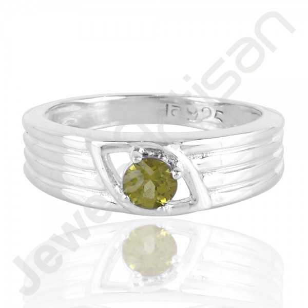 Peridot Ring 925 Solid Sterling Silver Ring Engagement Gemstone Ring