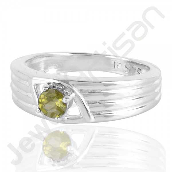Peridot Ring 925 Solid Sterling Silver Ring Engagement Gemstone Ring