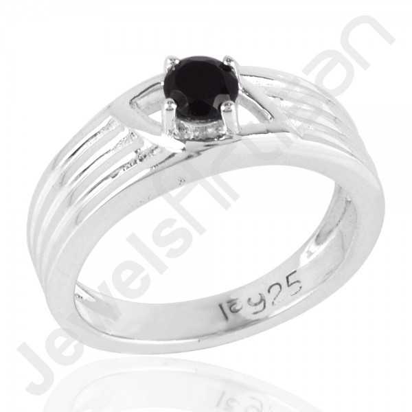 Black Onyx Ring 925 Solid Sterling Silver Ring Solitaire Gemstone Ring