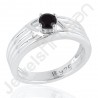 Black Onyx Ring 925 Solid Sterling Silver Ring Solitaire Gemstone Ring