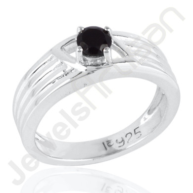 Black Onyx Ring 925 Solid Sterling Silver Ring Solitaire Gemstone Ring