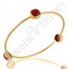 Natural Red Onyx Beautiful Gold Plated New fashion Bangle Jewellery.