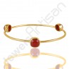 Natural Red Onyx Beautiful Gold Plated New fashion Bangle Jewellery.
