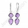African Purple Amethyst Earrings 925 Sterling Silver Earrings Handmade Earrings