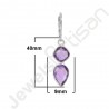 African Purple Amethyst Earrings 925 Sterling Silver Earrings Handmade Earrings