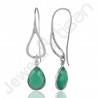 Green Onyx Earrings 925 Sterling Silver Earrings Infinity Earrings