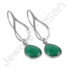 Green Onyx Earrings 925 Sterling Silver Earrings Infinity Earrings