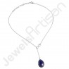 Lapis Lazuli Necklace Infinity Chain Necklace Statement Pendant Necklace