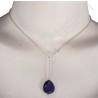 Lapis Lazuli Necklace Infinity Chain Necklace Statement Pendant Necklace