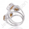 Elegant Citrine Gemstone Ring In 925 Solid Sterling Silver