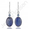 Kyanite Earrings Swiss Blue Topaz Earrings 925 Sterling Silver Earrings