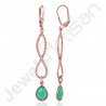 Green Onyx Earrings 925 Sterling Silver Earrings Hammered Textured Earring