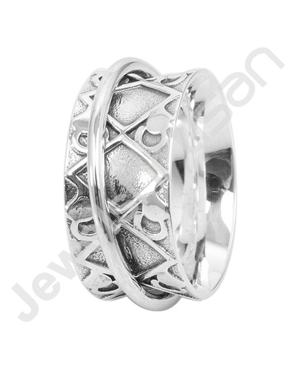 Sterling Silver Designer Spinner Ring
