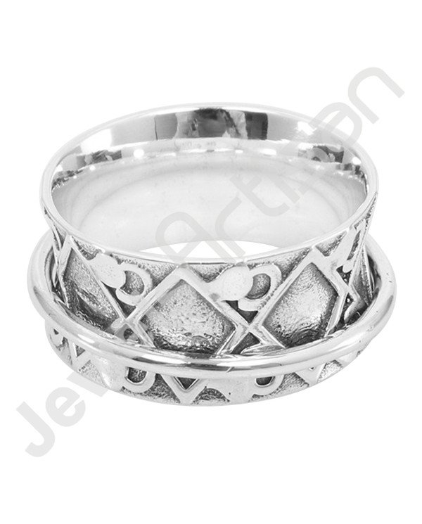 Sterling Silver Designer Spinner Ring