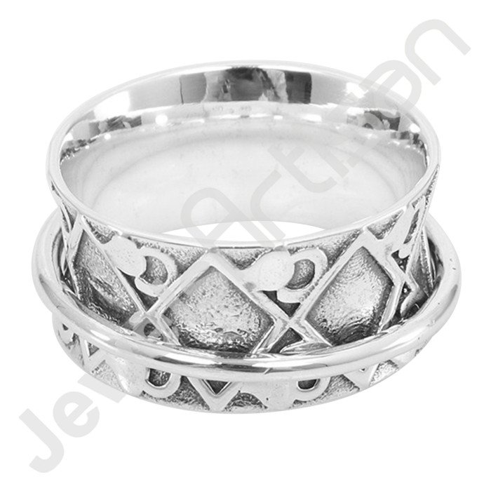 Sterling Silver Designer Spinner Ring