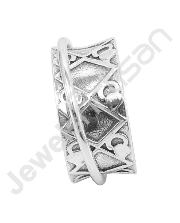 Sterling Silver Designer Spinner Ring