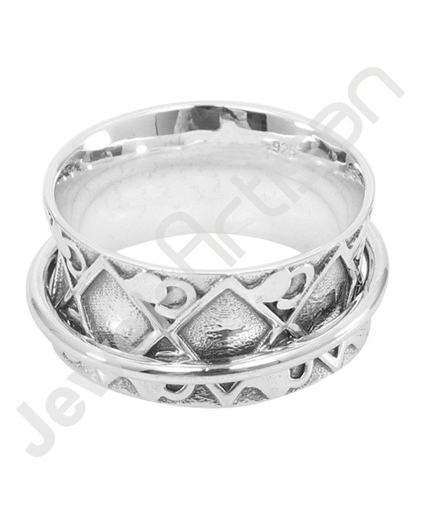 Sterling Silver Designer Spinner Ring