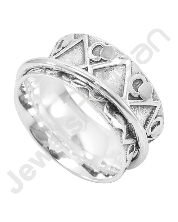 Sterling Silver Designer Spinner Ring