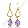 Amethyst Gemstone Earring 925 Sterling Silver Earring Gold Vermeil Earring