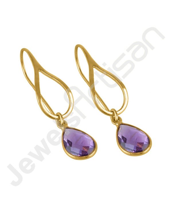 Amethyst Gemstone Earring 925 Sterling Silver Earring Gold Vermeil Earring
