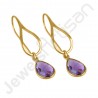 Amethyst Gemstone Earring 925 Sterling Silver Earring Gold Vermeil Earring