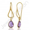 Amethyst Gemstone Earring 925 Sterling Silver Earring Gold Vermeil Earring