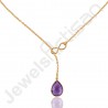 Amethyst Gemstone Necklace 925 Sterling Silver Necklace Gold Vermeil Necklace