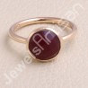 Rose Gold-Plated Ring Red Quartz Ring 925 Sterling Silver Ring