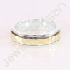 Two Tone Spinner Ring 925 Sterling Silver Spinner Ring Brass Spinner Ring