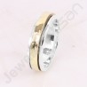 Two Tone Spinner Ring 925 Sterling Silver Spinner Ring Brass Spinner Ring