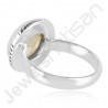 Lemon Quartz Gemstone Ring 925 Solid Sterling Silver Solitaire Ring
