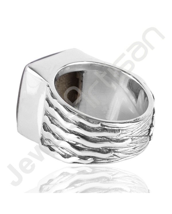 Pyrite Gemstone Ring For Men 925 Solid Sterling Silver Ring