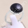 Sterling Silver Black Onyx Solitaire Gemstone Ring