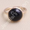 Black Onyx Ring 925 Sterling Silver Ring Rose Gold-Plated Ring