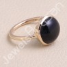 Black Onyx Ring 925 Sterling Silver Ring Rose Gold-Plated Ring