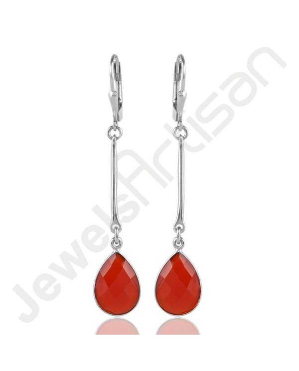 Red Onyx Earrings 925 Sterling Silver Earrings Dangle Drop Earrings