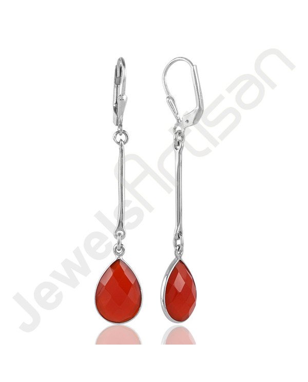 Red Onyx Earrings 925 Sterling Silver Earrings Dangle Drop Earrings