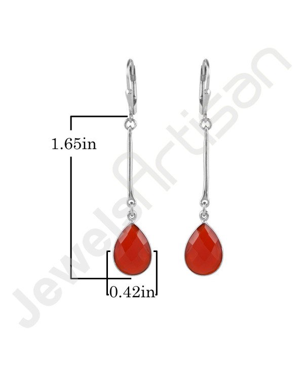 Red Onyx Earrings 925 Sterling Silver Earrings Dangle Drop Earrings