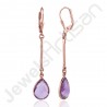 Purple Amethyst Earring 925 Sterling Silver Earring Rose Gold Earring