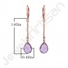 Purple Amethyst Earring 925 Sterling Silver Earring Rose Gold Earring
