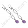 Amethyst Earring Infinity Design Earrings 925 Sterling Silver Earrings