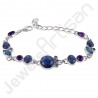 Kyanite Bracelet Swiss Blue Topaz Bracelet Amethyst Bracelet