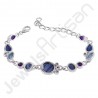 Kyanite Bracelet Swiss Blue Topaz Bracelet Amethyst Bracelet