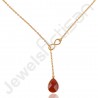 Red Onyx Necklace Gold Vermeil Necklace 925 Solid Silver Necklace